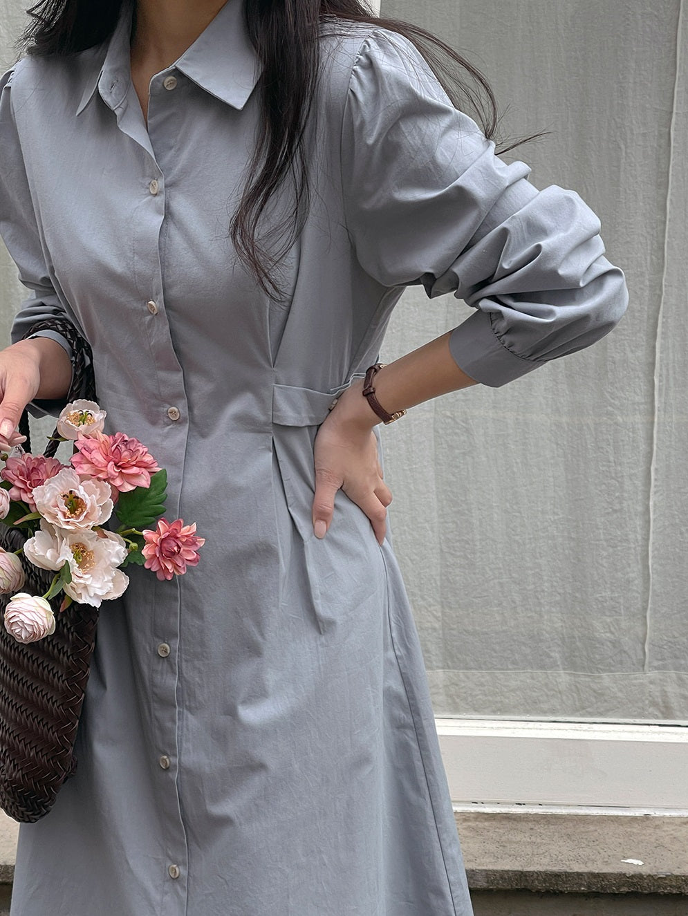 adjustable shirt midi dress & OTHER STORIES Adjustable Shirt Midi Dress