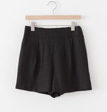 Airy Linen Shorts with Elastic waist - HOLIHOLIC