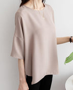 Airy Plain Simple Blouse - HOLIHOLIC