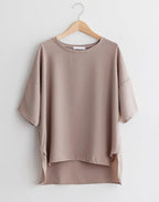 Airy Plain Simple Blouse - HOLIHOLIC