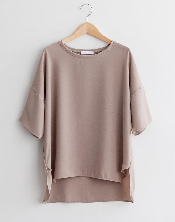 Airy Plain Simple Blouse - HOLIHOLIC