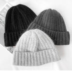 Angora Chunky Ribbed Beanie - HOLIHOLIC