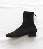Anne Suede Socks Ankle Boots - HOLIHOLIC