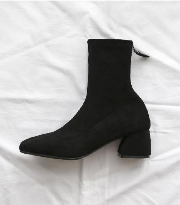 Anne Suede Socks Ankle Boots - HOLIHOLIC