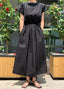 Back Button Detailed Dress with Pockets - HOLIHOLIC