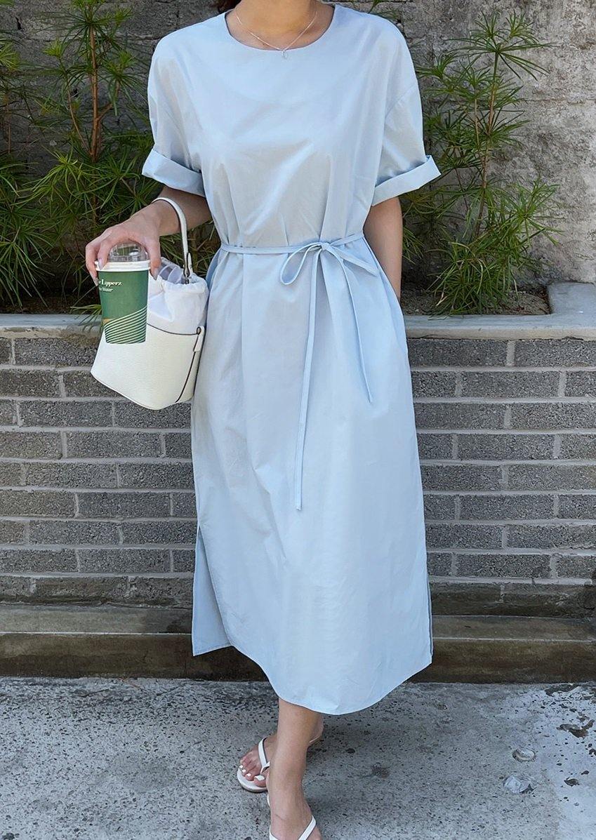 Basic Belted Cotton Dress | The best Dresses HOLIHOLIC Basic Belted Cotton Dress | The best Dresses HOLIHOLIC