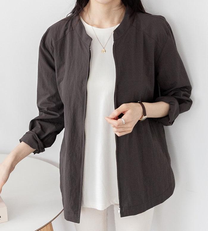 Basic High Neck Jacket - HOLIHOLIC