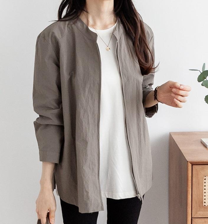 Basic High Neck Jacket - HOLIHOLIC