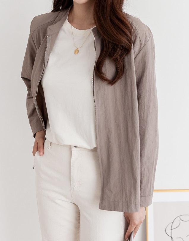Basic High Neck Jacket - HOLIHOLIC
