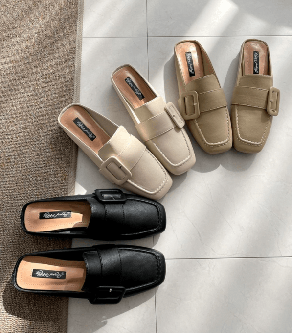 Big Buckle Point Mules - HOLIHOLIC Main image