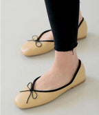 Black Bow Point Flats - HOLIHOLIC