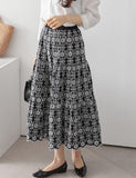 Black Floral Embroidery Skirt - HOLIHOLIC
