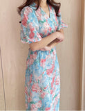 Blossom Wrap Maxi Dress - HOLIHOLIC