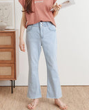 Button Point Boot Cut Jeans - HOLIHOLIC