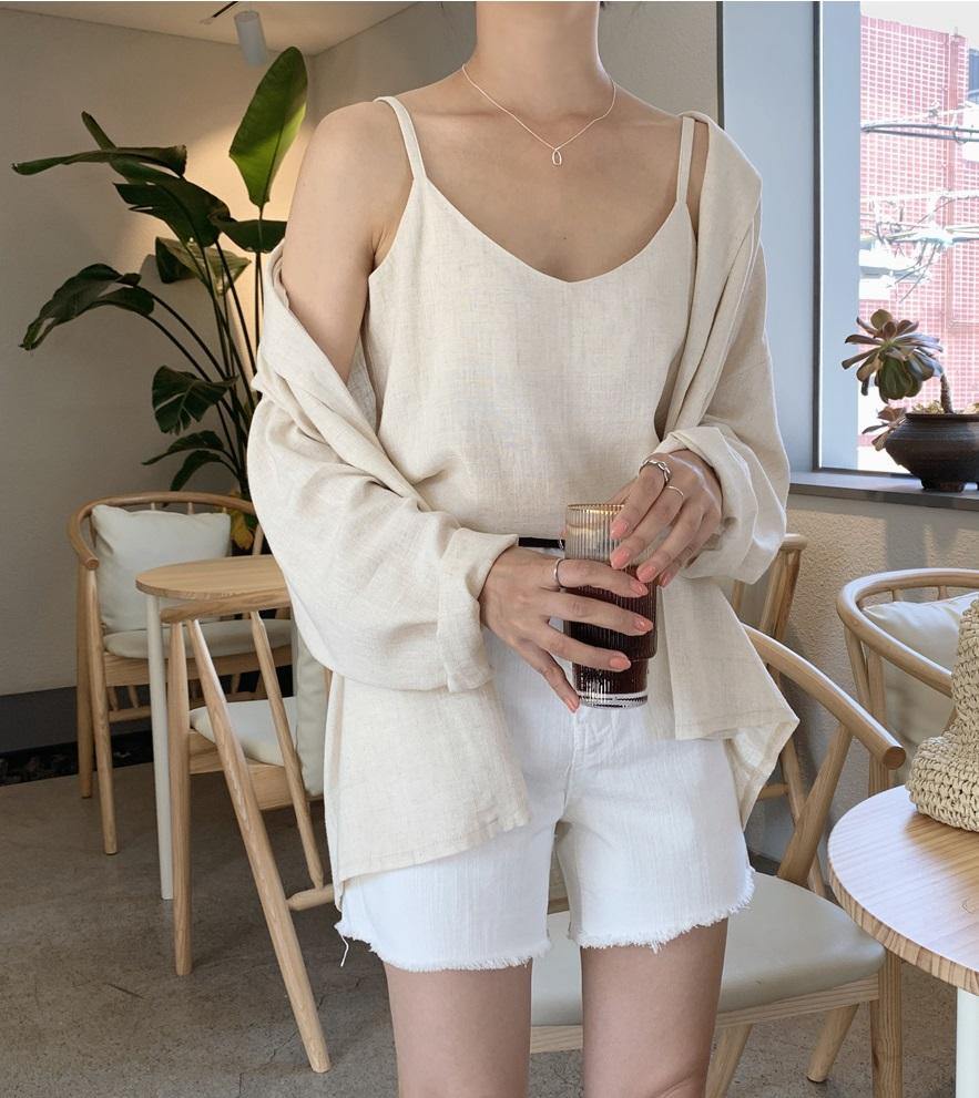 Cali Linen Top & Jacket Set - HOLIHOLIC