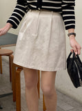 Casual Cotton Mini Skirt-Holiholic