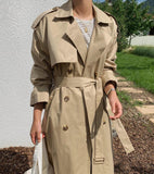 Classic Belted Trench Coat - HOLIHOLIC