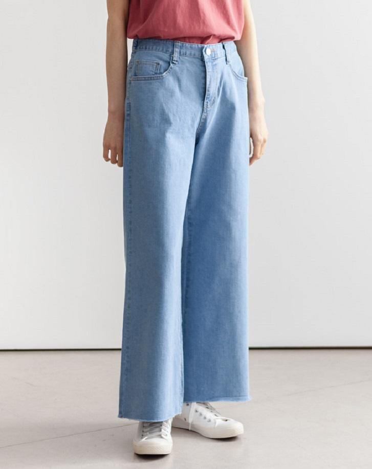 Cool Denim Wide Leg Jeans - HOLIHOLIC
