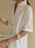Cotton Shirt Midi dress - HOLIHOLIC