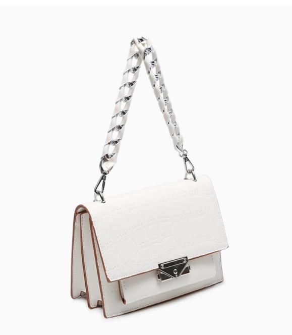 Croc Embossed Chain Bag - HOLIHOLIC