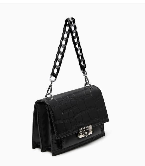Croc Embossed Chain Bag - HOLIHOLIC
