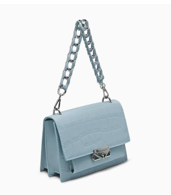 Croc Embossed Chain Bag - HOLIHOLIC
