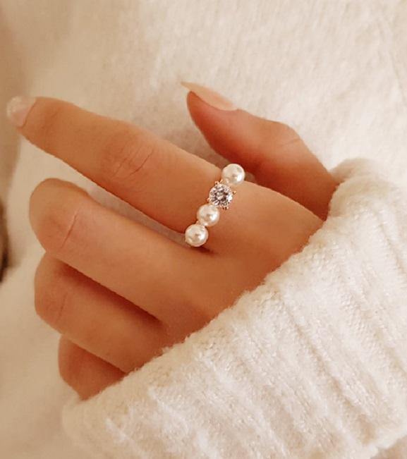 Diana Pearl Open Ring Secondary image