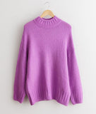 Drop Shoulder Oversized Knit Sweater - HOLIHOLIC