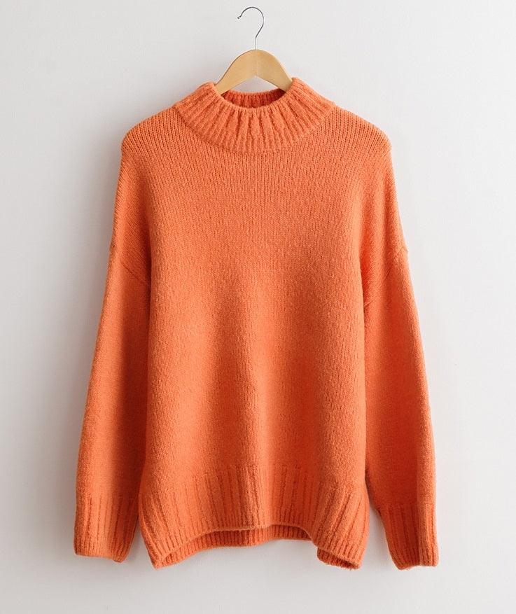 Drop Shoulder Oversized Knit Sweater - HOLIHOLIC