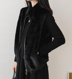 Eco Fur Zip-Up Vest-Holiholic