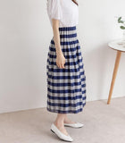 Elastic High Waist Flare Skirt - HOLIHOLIC