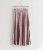 Elastic Waist Pleated Skirt-Holiholic