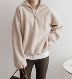 Fleece Half-Zip Up Top - HOLIHOLIC