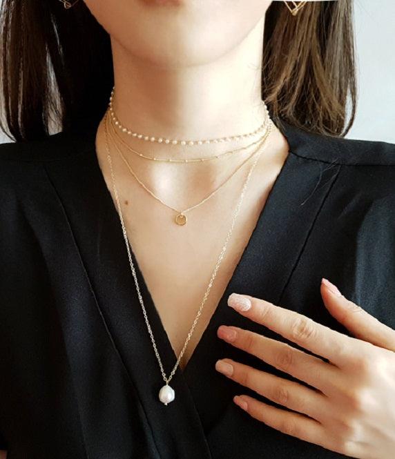 Fresh Water Pearl Multi Layered Necklace Secondary image