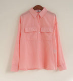 Front Pockets Cotton Shirt - HOLIHOLIC