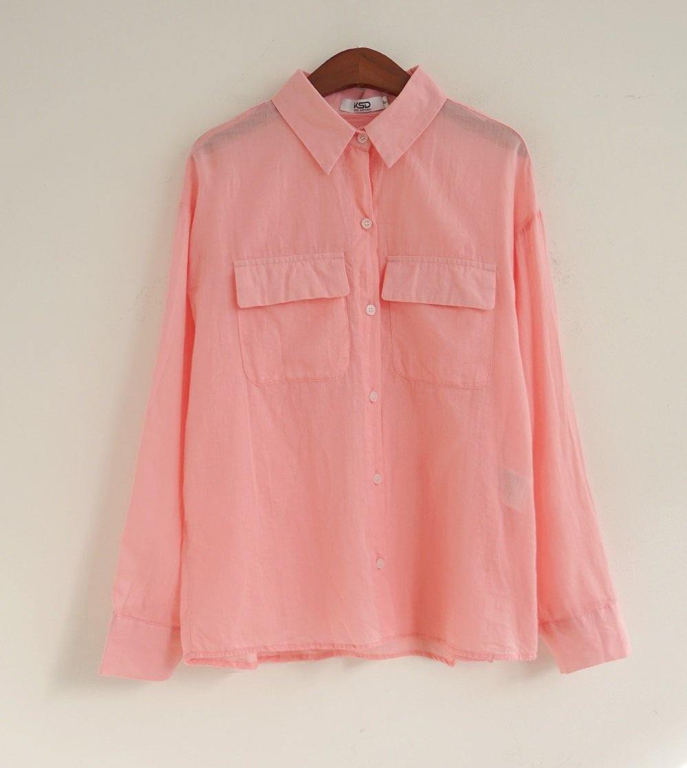 Front Pockets Cotton Shirt - HOLIHOLIC