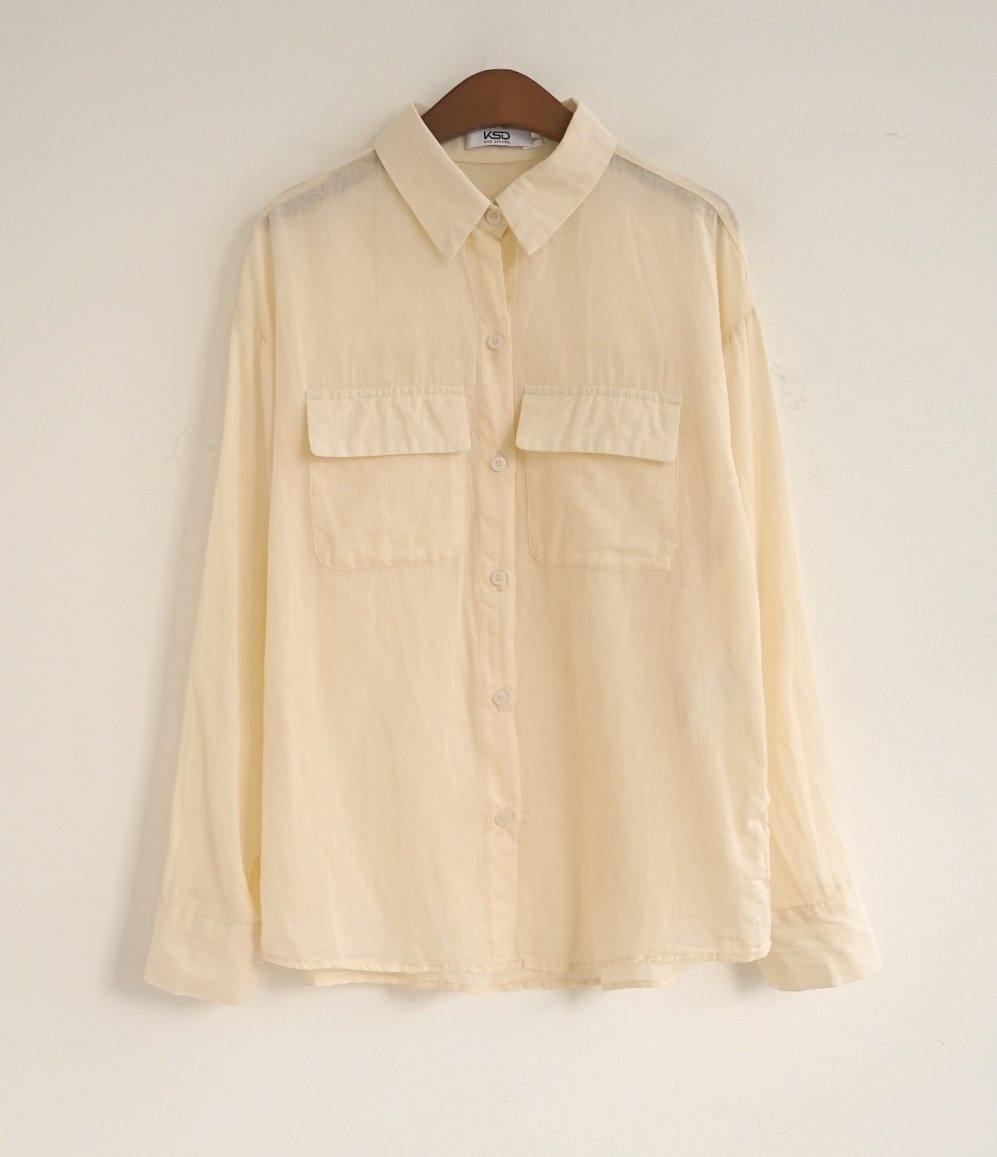 Front Pockets Cotton Shirt Secondary image