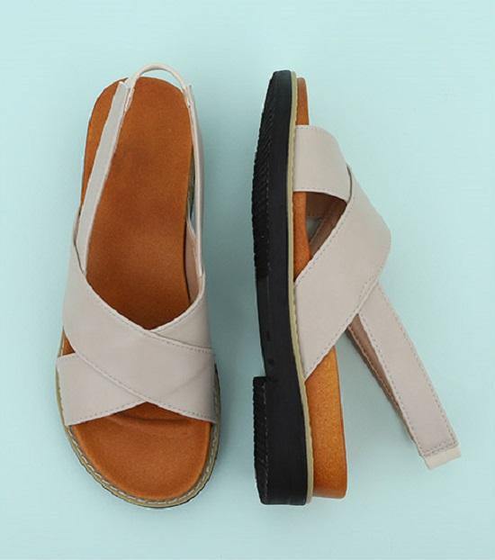 [Handmade] Cross Strap Comfort Sandal - HOLIHOLIC