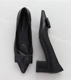 [Handmade] Kelly Leather Middle Heels - HOLIHOLIC