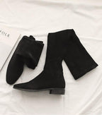 [Handmade] Stretch High knee Boots in Black - HOLIHOLIC