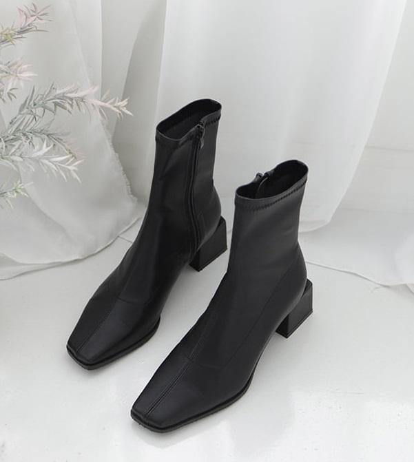 [Handmade] Stretch Socks Ankle Boots - HOLIHOLIC