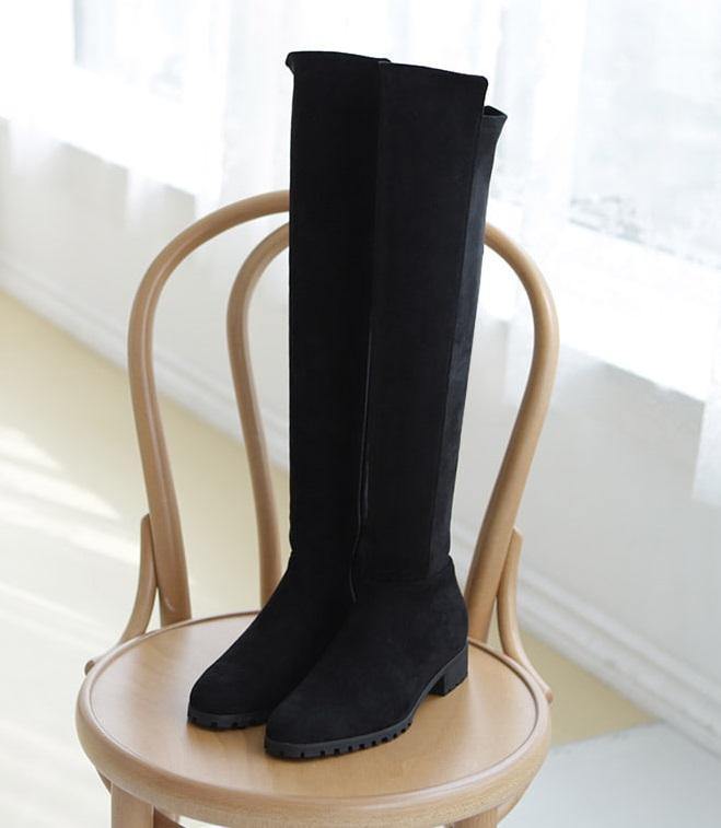 [Handmade] Stretch Suede Knee High Boots Secondary image