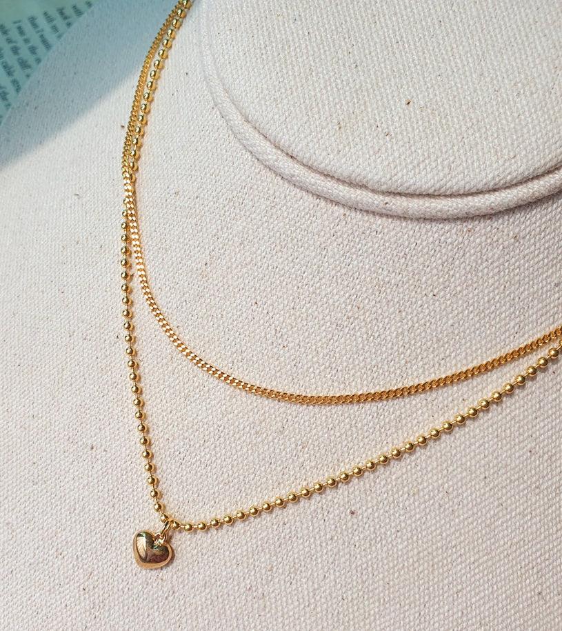 Heart Pendant Double Choker - HOLIHOLIC Main image