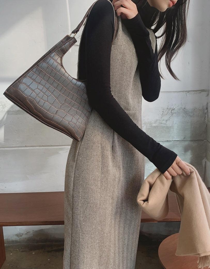 Herringbone Two Way Sleeveless Dress Secondary image