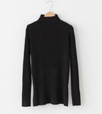 High Neck Ribbed Knit Top - HOLIHOLIC