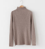 High Neck Ribbed Knit Top - HOLIHOLIC