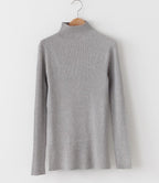 High Neck Ribbed Knit Top - HOLIHOLIC