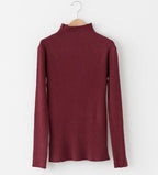 High Neck Ribbed Knit Top - HOLIHOLIC