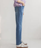 High Waist Straight Leg Jeans - HOLIHOLIC