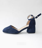 Jane Ankle Strap Suede Shoes - HOLIHOLIC